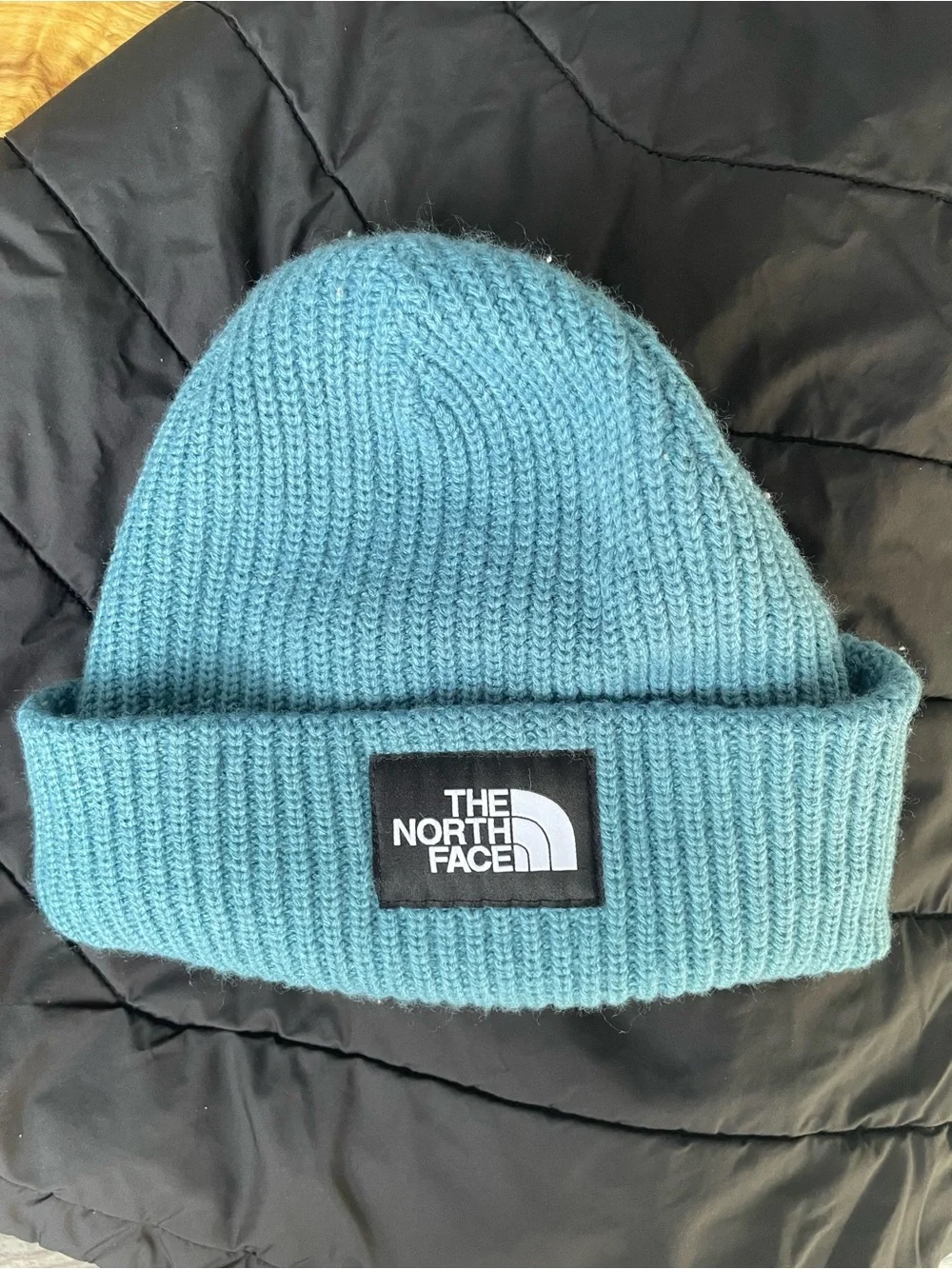 The North Face Teal Ribbed Cuff Beanie